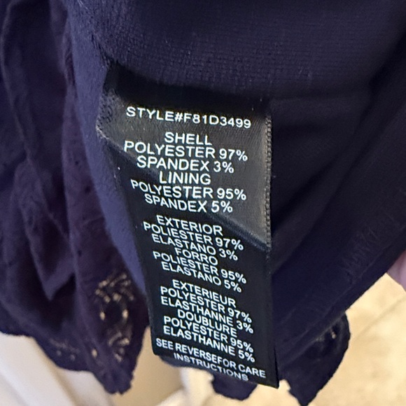 Adelyn Rae Navy Ruffle Dress - Picture 6 of 6